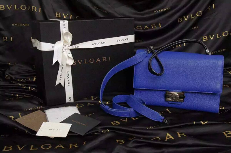 Bvlgari Monete Flap Cover Bags Medium Size 27cm 38506 Blue
