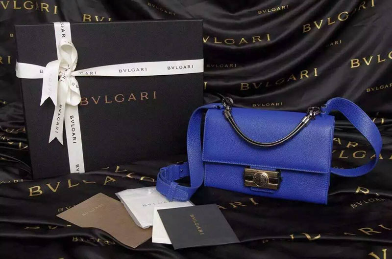Bvlgari Monete Flap Cover Bags Small Size 20cm 38558 Blue