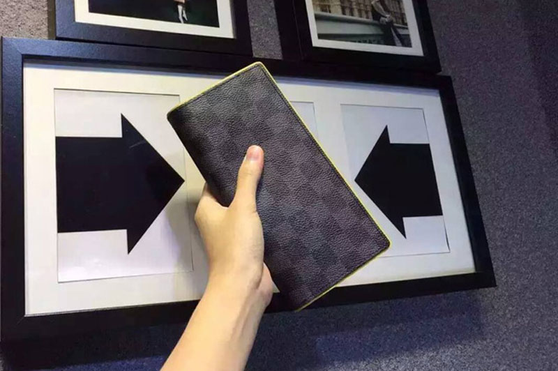Louis Vuitton Damier Graphite Canvas Brazza Wallet N63252 Anis