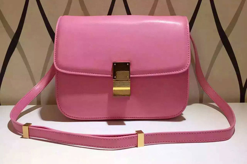 Celine Classic Box Small Flap Bag Calfskin Leather 88007 Pink