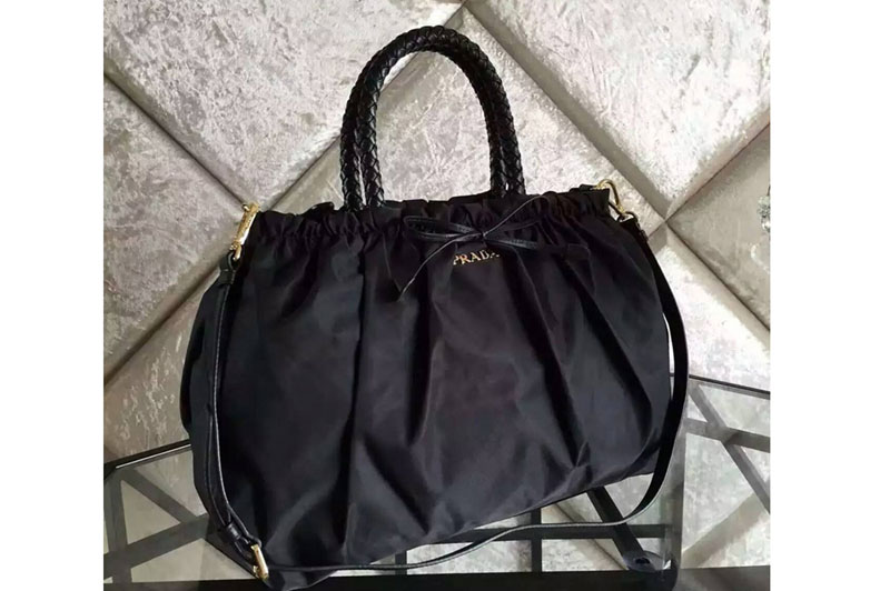 Prada Vela Nylon Tote Bags BN1845 Black
