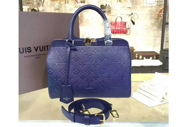 Louis Vuitton Speedy Bandoulière 25 Monogram Empreinte M42401 Blue