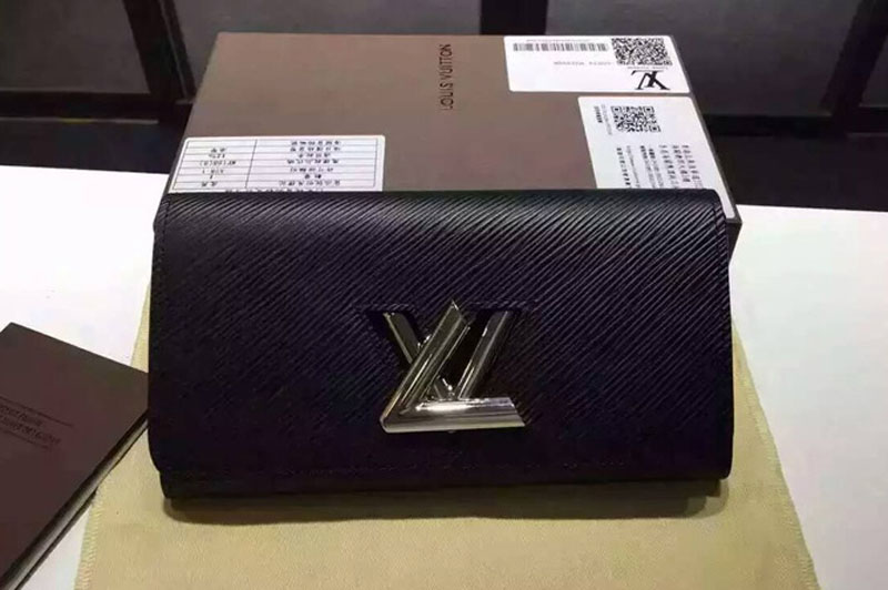 Louis Vuitton Epi Leather Twist Wallet M6117N Black