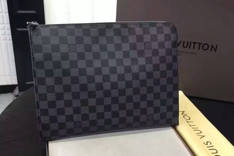 Louis Vuitton clutch bag Damier graphite Pochette-Jules GM N41501