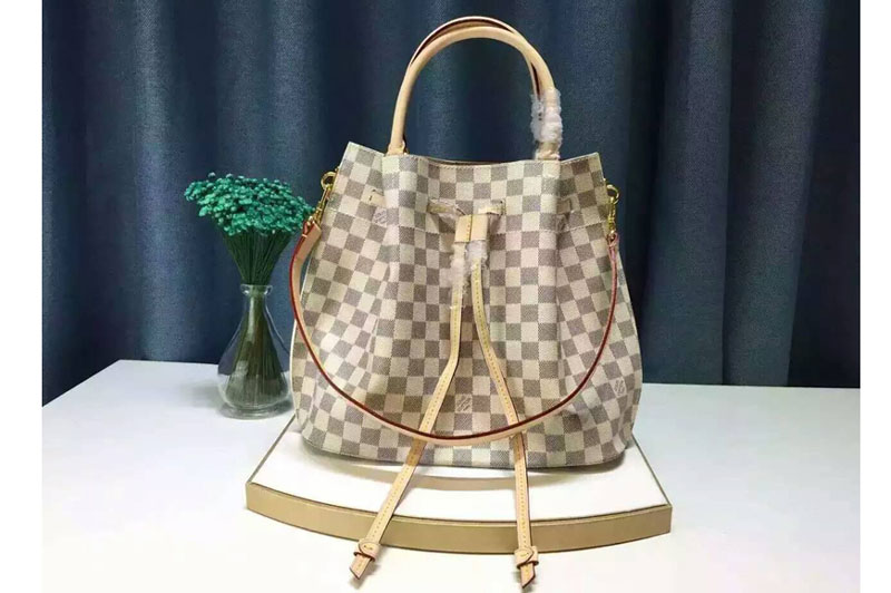 Louis Vuitton Damier Azur Canvas Girolata Bucket Bag N41579