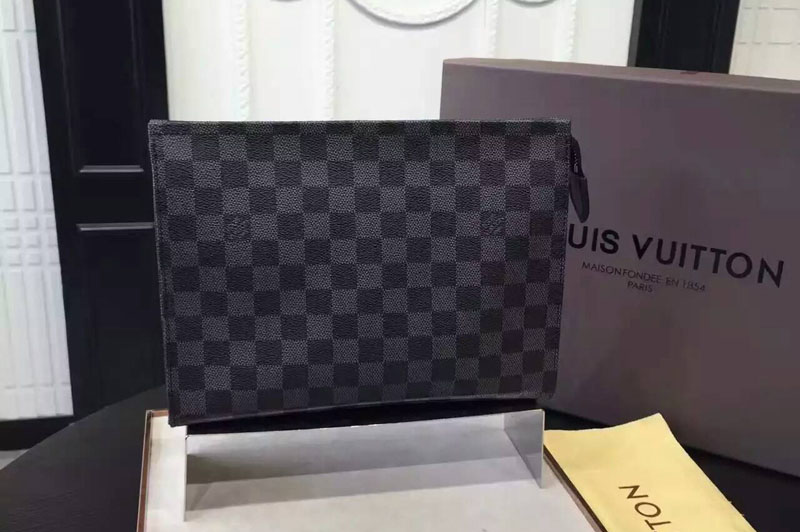Louis Vuitton Damier Ebene Canvas Handbag Ebony LV N47545