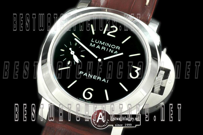 Panerai Pam 111M SS/Leather Black Asian 6497 Superlume