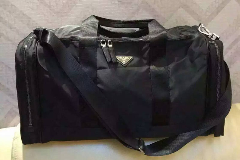 Prada Nylon Travel Duffle Bags VS0352 Black