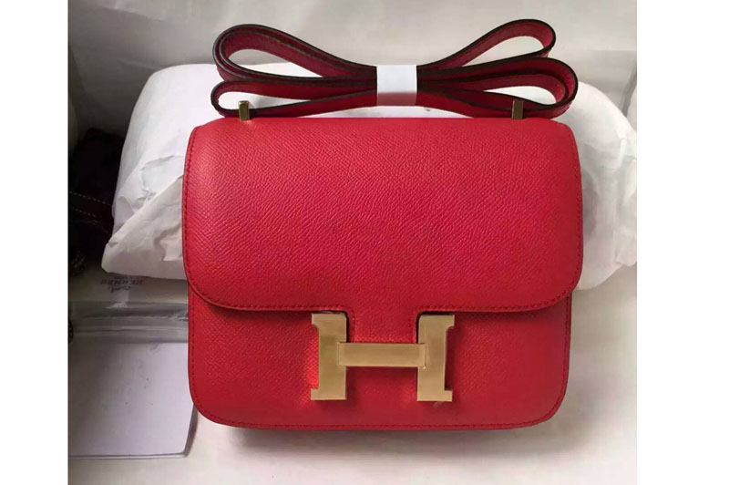 Hermes Constance 18cm Original Epsom Leather Bags Red/White/Blue/Purple/Peach