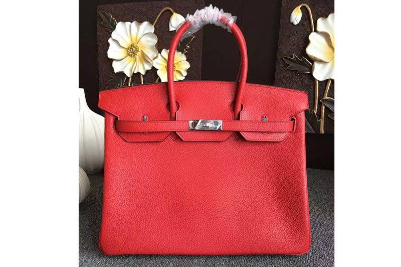 Hermes Birkin 35cm Original Togo Leather Bags Red