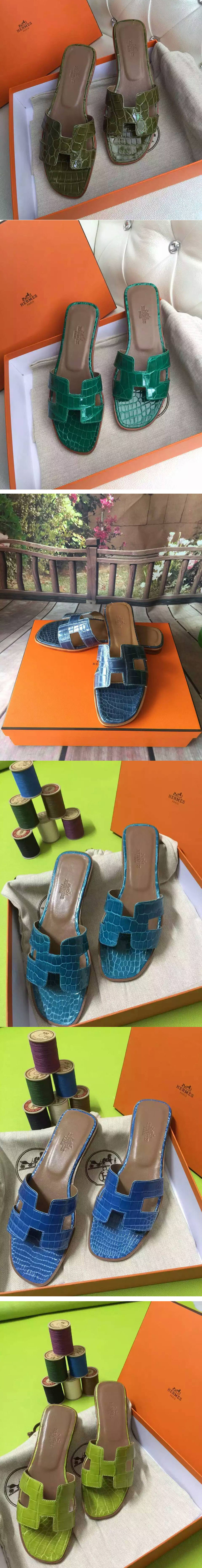 Replica Hermes Original Leather Sandals And Slippers