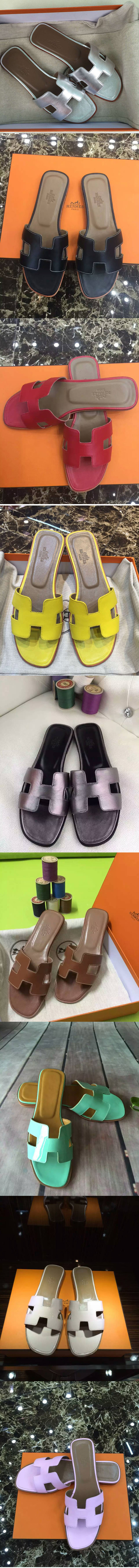 Replica Hermes Original Leather Sandals And Slippers