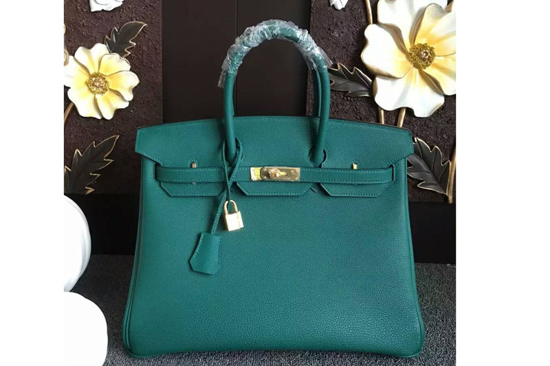 Hermes Birkin 30cm Original Togo Leather Bags Green