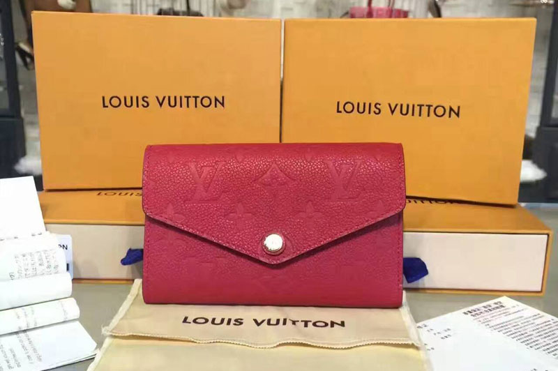 Louis Vuitton Compact Curieuse Wallet Monogram Empreinte m60568 Cherry