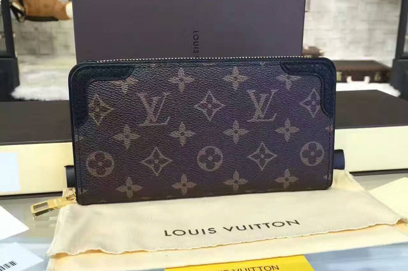 Louis Vuitton Zippy Wallet Retiro Monogram Canvas m61188 Black