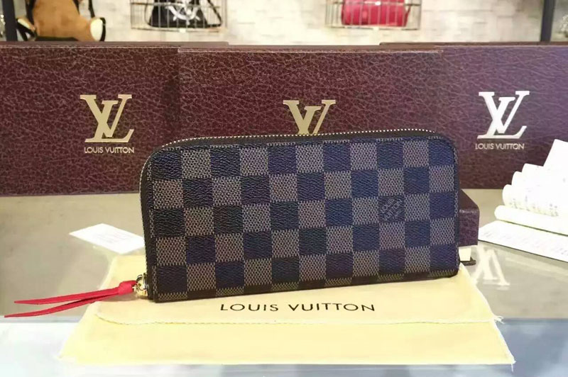 Louis Vuitton Clémence Wallet Damier Ebene Canvas n60534