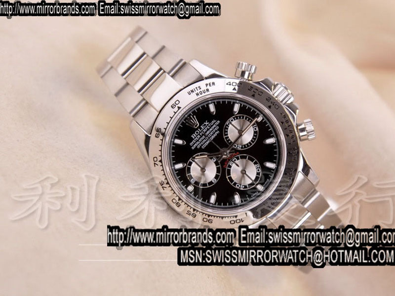Luxury Rolex Daytona 2008 116520 Swiss 7750 Black Dial Watch