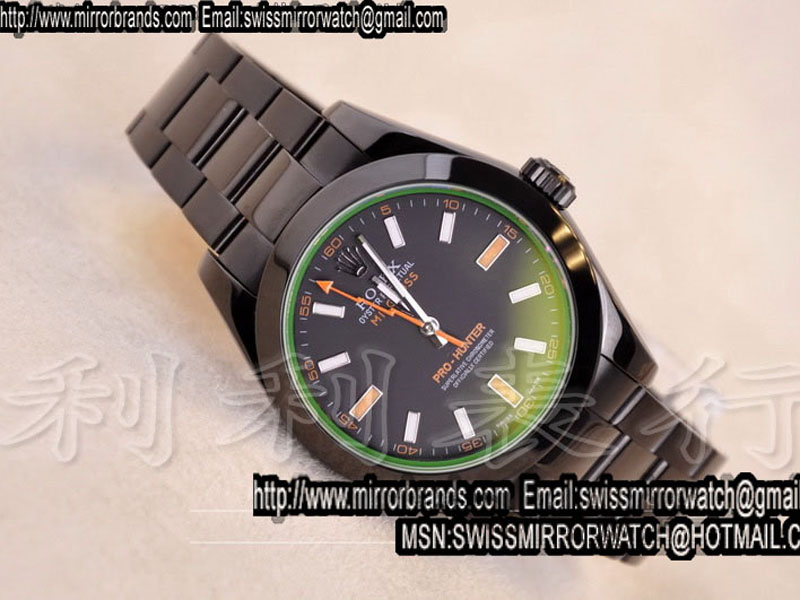 Luxury Rolex Milgauss 116400 GV Green Sapphire Swiss 2836 Best Edition Watch