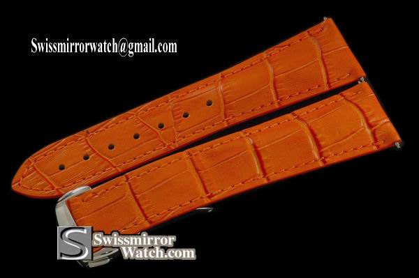 Replica Omega Straps Orange Calf leather strap For 45.5mm PO C W Clasp