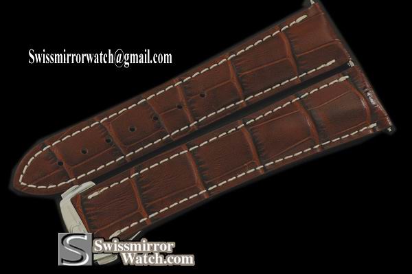 Replica Omega Straps Brown Calf leather strap For 45.5mm PO C W Clasp