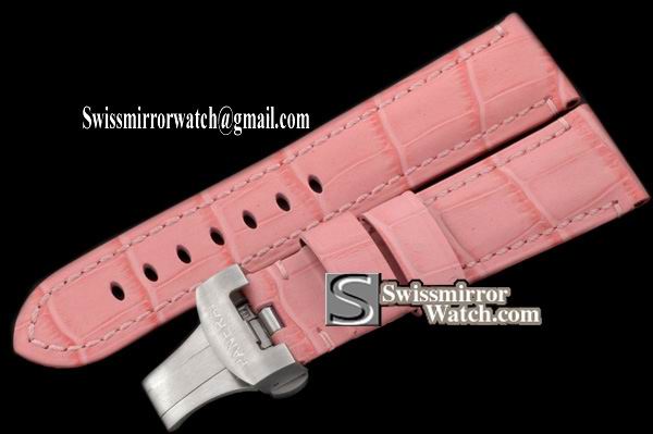 Replica Panerai Accessories 22/20 Leather Strap (Pink) with Deployant