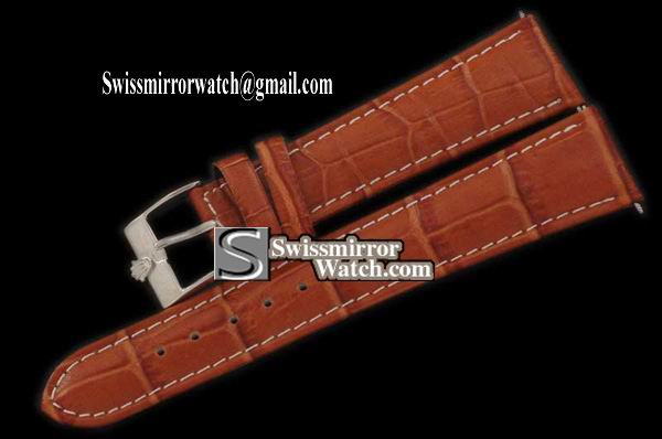 Replica Rolex Brown Leather Strap 18/16 with Insignia Tang Buckle