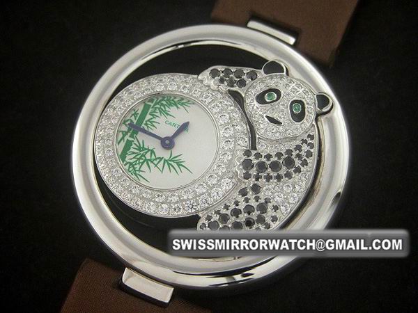 Cartier Pasha Panda Diamond Brown ETA Quartz Watches