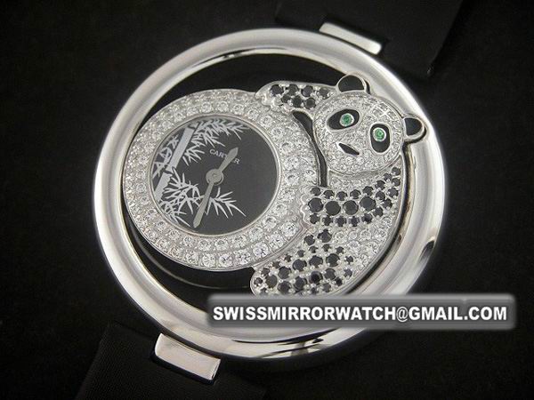 Cartier Pasha Panda Diamond Black ETA Quartz watches