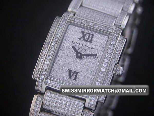 Patek philippe 24 hours For Women Full Diamond ETA Quartz Replica Watches