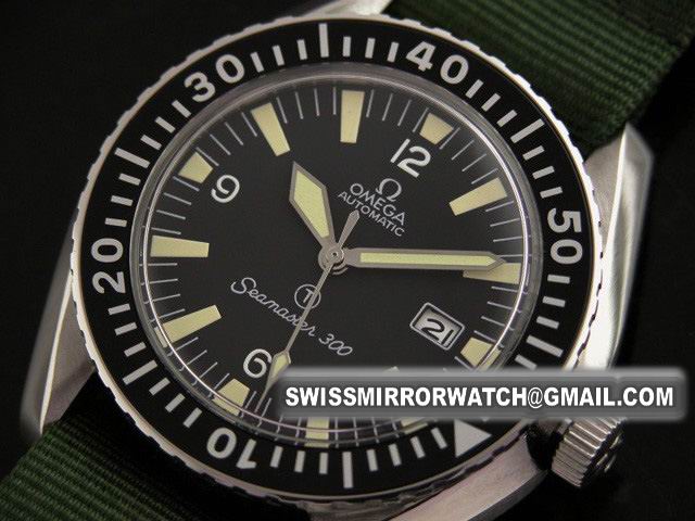 Omega Seamaster 300 Green Military Type Automatic Replica Watches