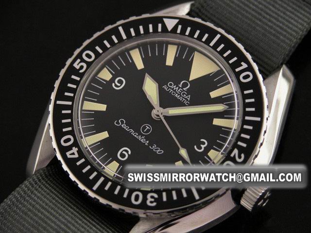 Omega Seamaster 300 Omega Collection Military Grey-Swiss ETA Replica Watches