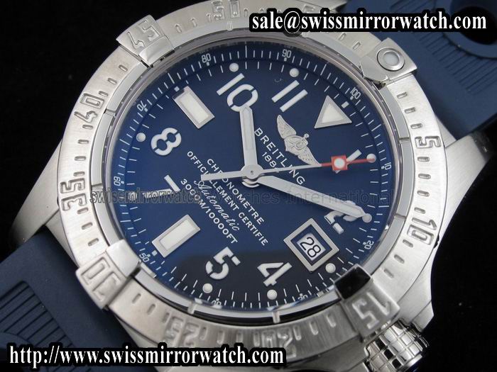 Breitling Avenger Seawolf Blue Dial on Blue OR Strap Watches