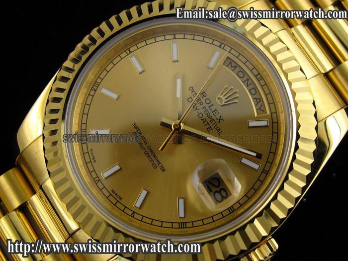 Rolex Day-Date II 41mm Yellow Gold Gold Stick Dial A3156 Best Ed
