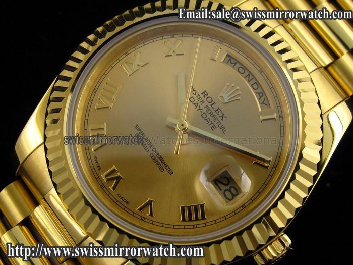 Rolex Day-Date II 41mm Yellow Gold Gold Roman Dial A3156 Best Ed