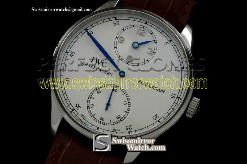 IWC Portuguese Regulator SS/LE White Asian 6498 Modified Replica Watches