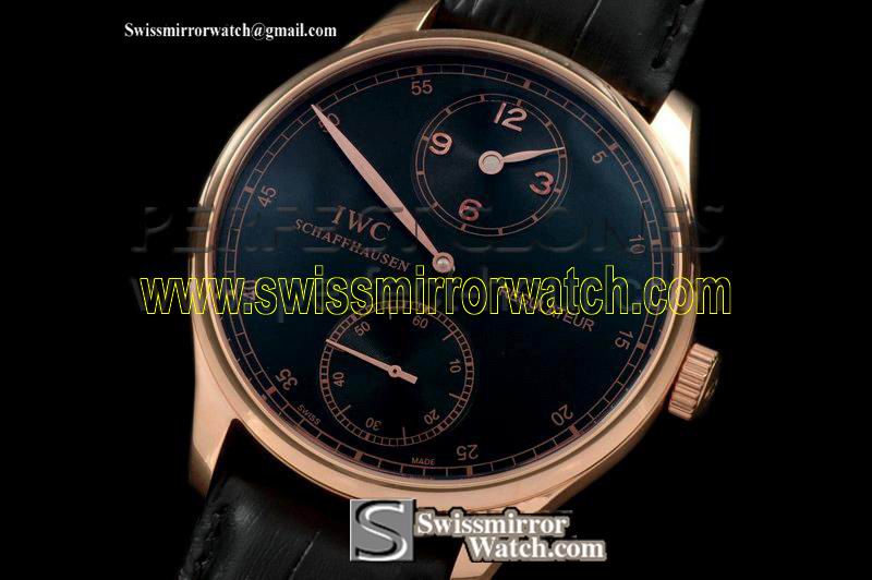 IWC Portuguese Regulator RG/LE Black Asian 6498 Modified Replica Watches