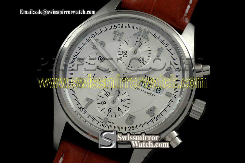 IWC Spitfire Chrono 3717-2 SS/LE Wht Swiss 7750 28800bph Replica Watches