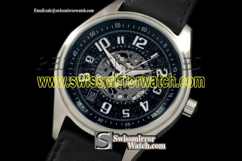 Jaeger Lecoultre Amvox Big Date SS/LE Black Asian 2813 21J Replica Watches