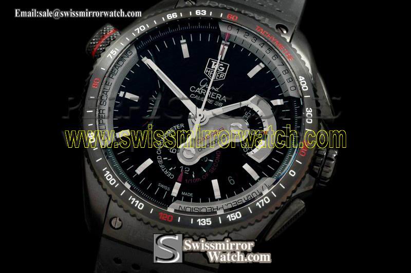 Tag Heuer Grand Carrera Calibre 36 DLC/TI/RU Black A-7750 Replica Watches