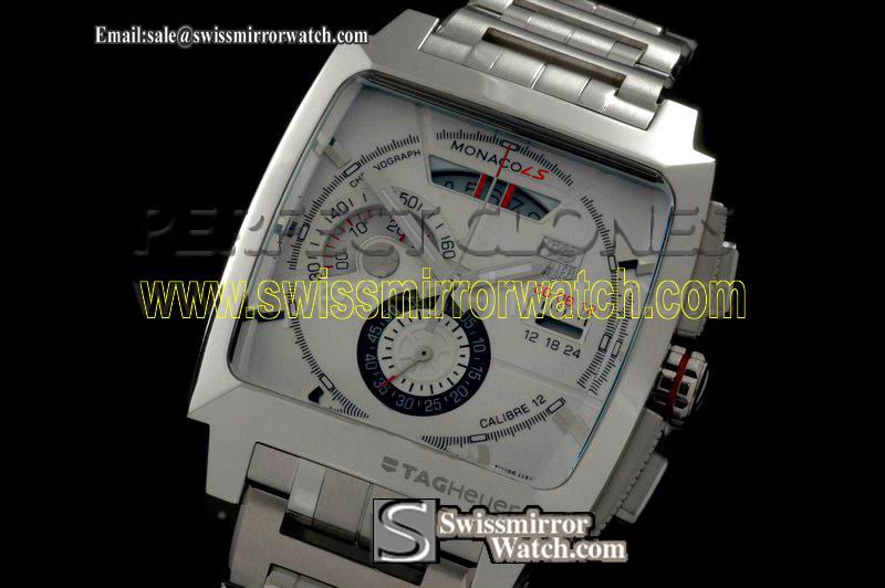 Tag Heuer Monaco LS SS/SS White Jap Quartz Chrono Replica Watches
