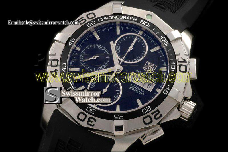Tag Heuer Aquaracer Chrono DayDate SS/LE Black Swiss 7750 28800bph Replica Watches