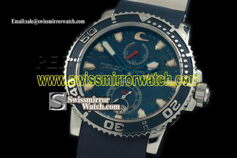 Ulysse Nardin Maxi Marine Diver SS/RU Blue Surf Asia 23J Replica Watches