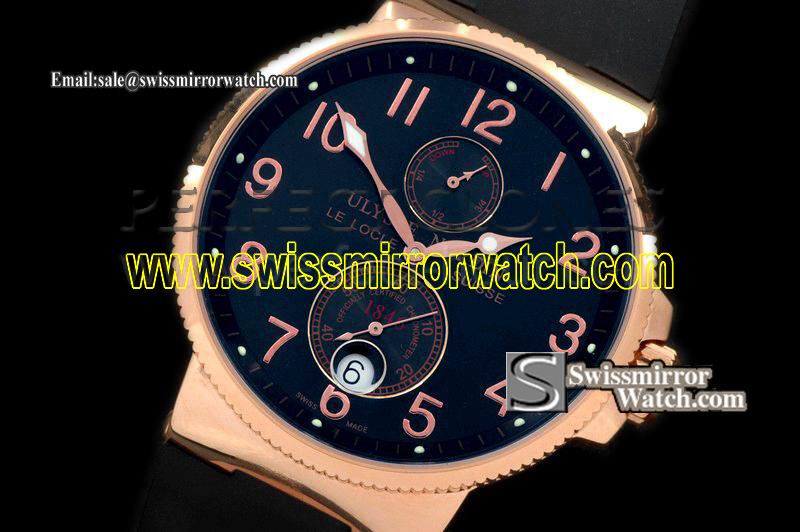 Ulysse Nardin Maxi Marine RG/RU Black Num Asia 23J Replica Watches