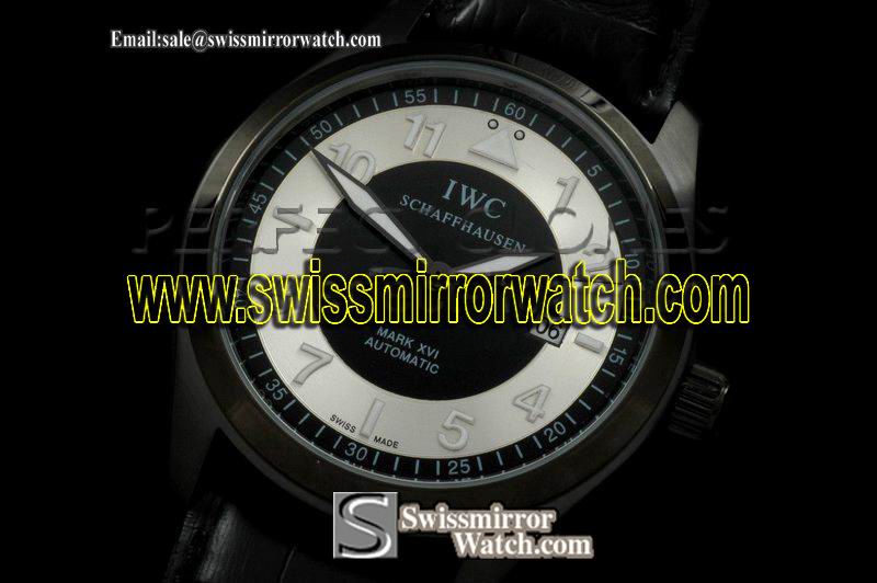 IWC Mark XVI PVD/LE Silver-Black Swiss Eta 2824-2 Replica Watches