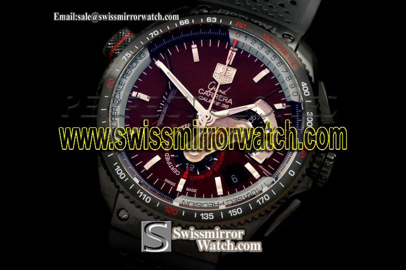 Tag Heuer Grand Carrera Calibre 36 Titanium Brown Dail A-7750 Replica Watches