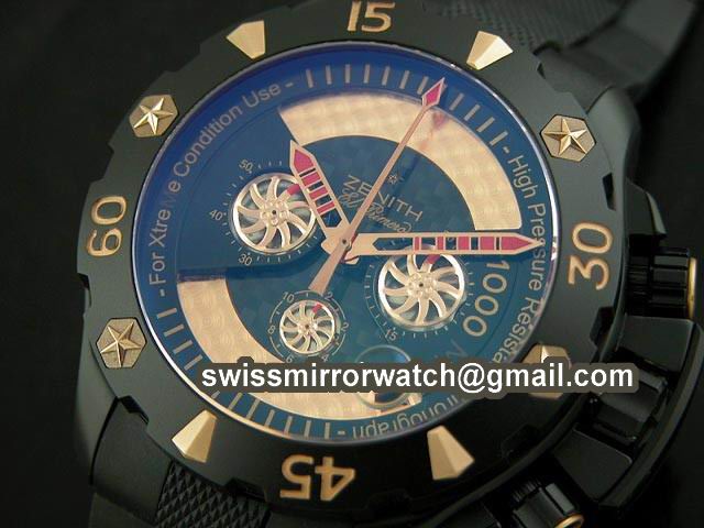 Zenith Defy Xtreme 1000M PVD/Gold Automatic Chrono Replica Watches