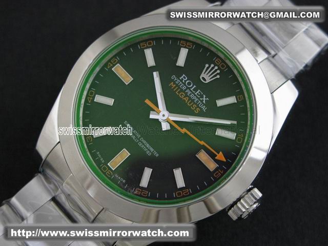 Rolex Milgauss 116400 GV Green Sapphire A3131 Best Edition Watch