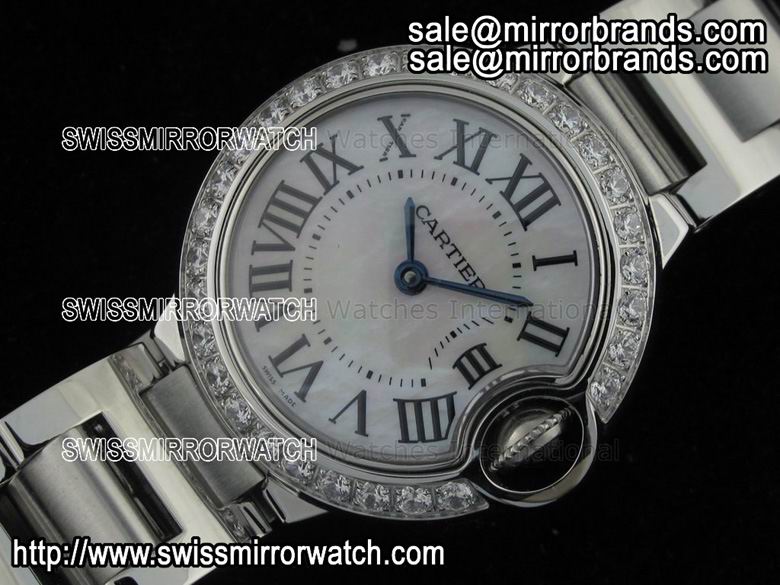 Cartier Ballon Bleu de Cartier Ladies Diamonds Swiss Quartz Replica Watches