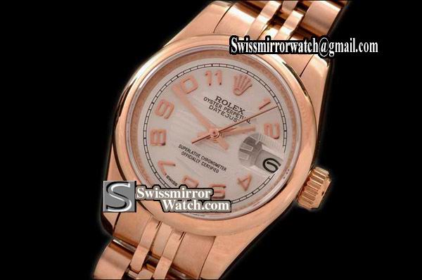 Ladeis Rolex Datejust Jubilee White Numeral Swiss Eta 2671-2 Replica Watches