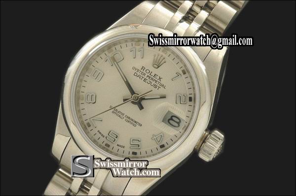Ladeis Rolex Datejust SS Jubliee Silver dial Num Markers Swiss Eta 2671-2 Replica Watches